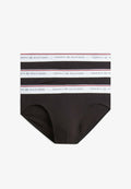 Tommy Hilfiger TOMMY HILFIGER 3-PACK GLOBAL STRIPE LOGO WAISTBAND BRIEFS - Briefs - black black black