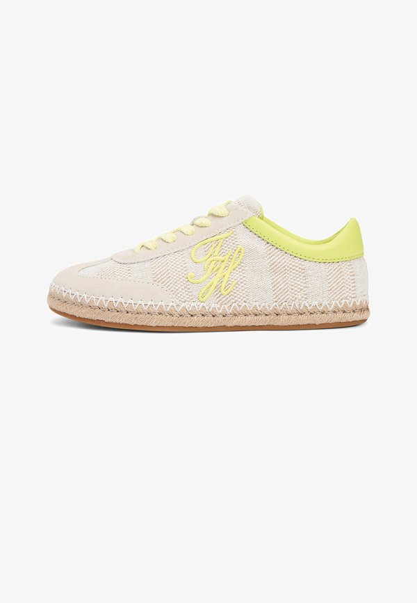 Tommy Hilfiger TH HERITAGE ROPE SNEAKER - Espadrilles - classic beige lime zing