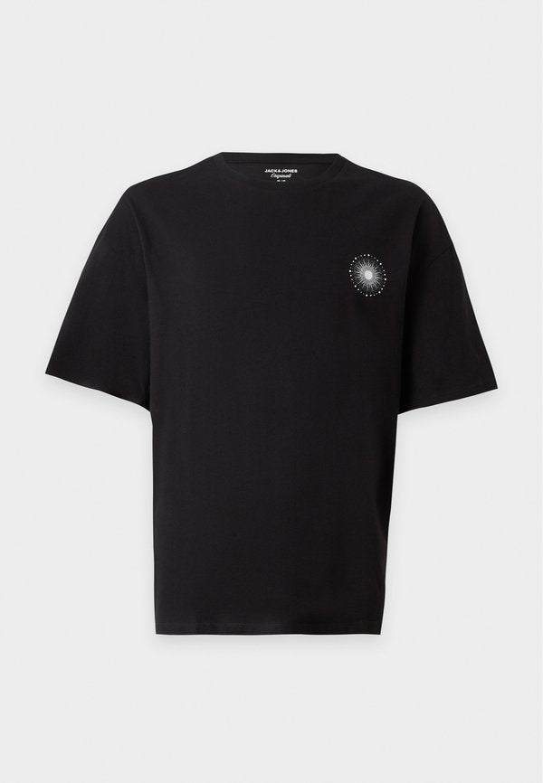Jack & Jones JORJUPITOR TEE CREW NECK - Print T-shirt - black/white