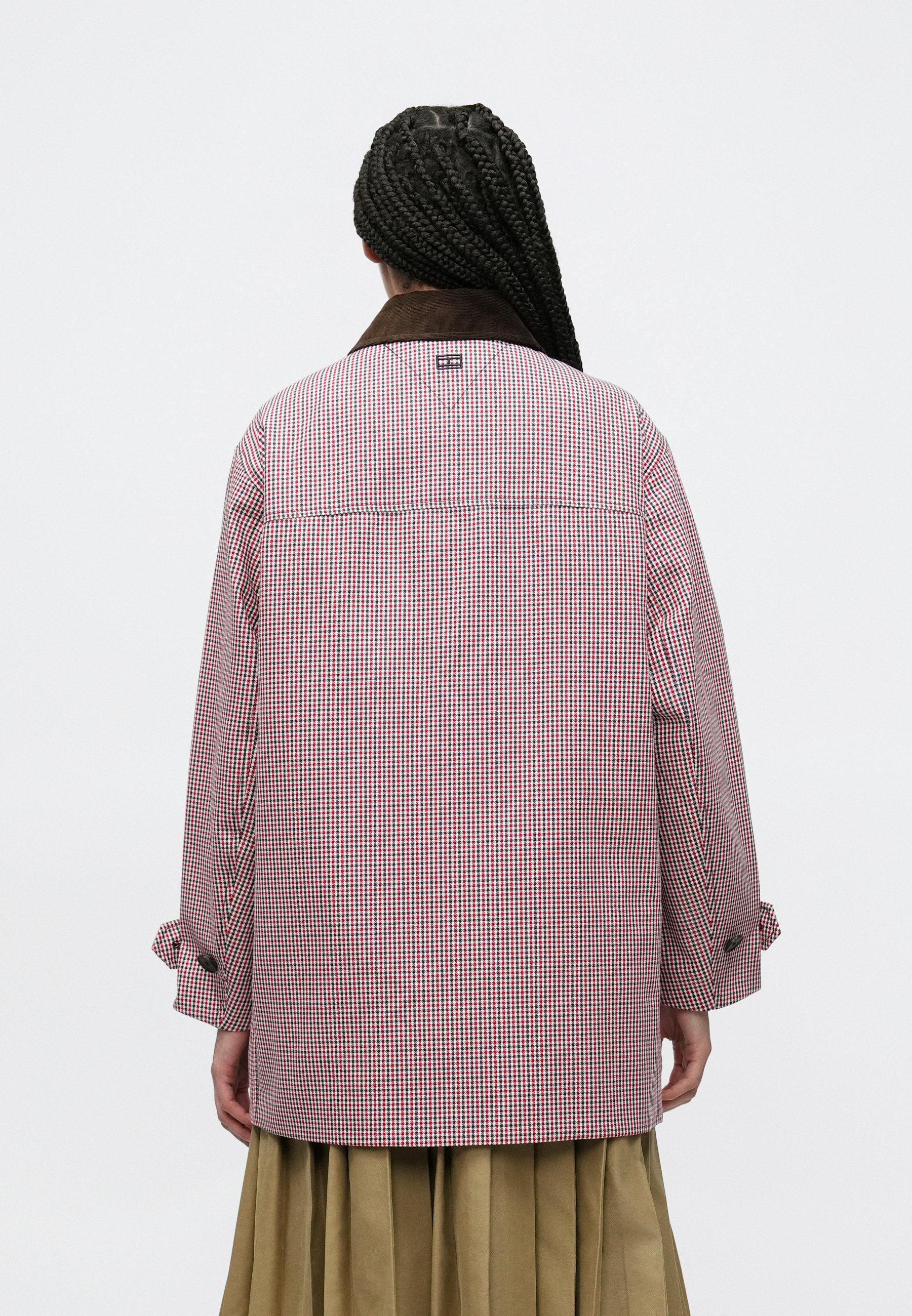 WATER REPELLENT CHECK OVERSIZED 2-IN-1 COAT Media 4