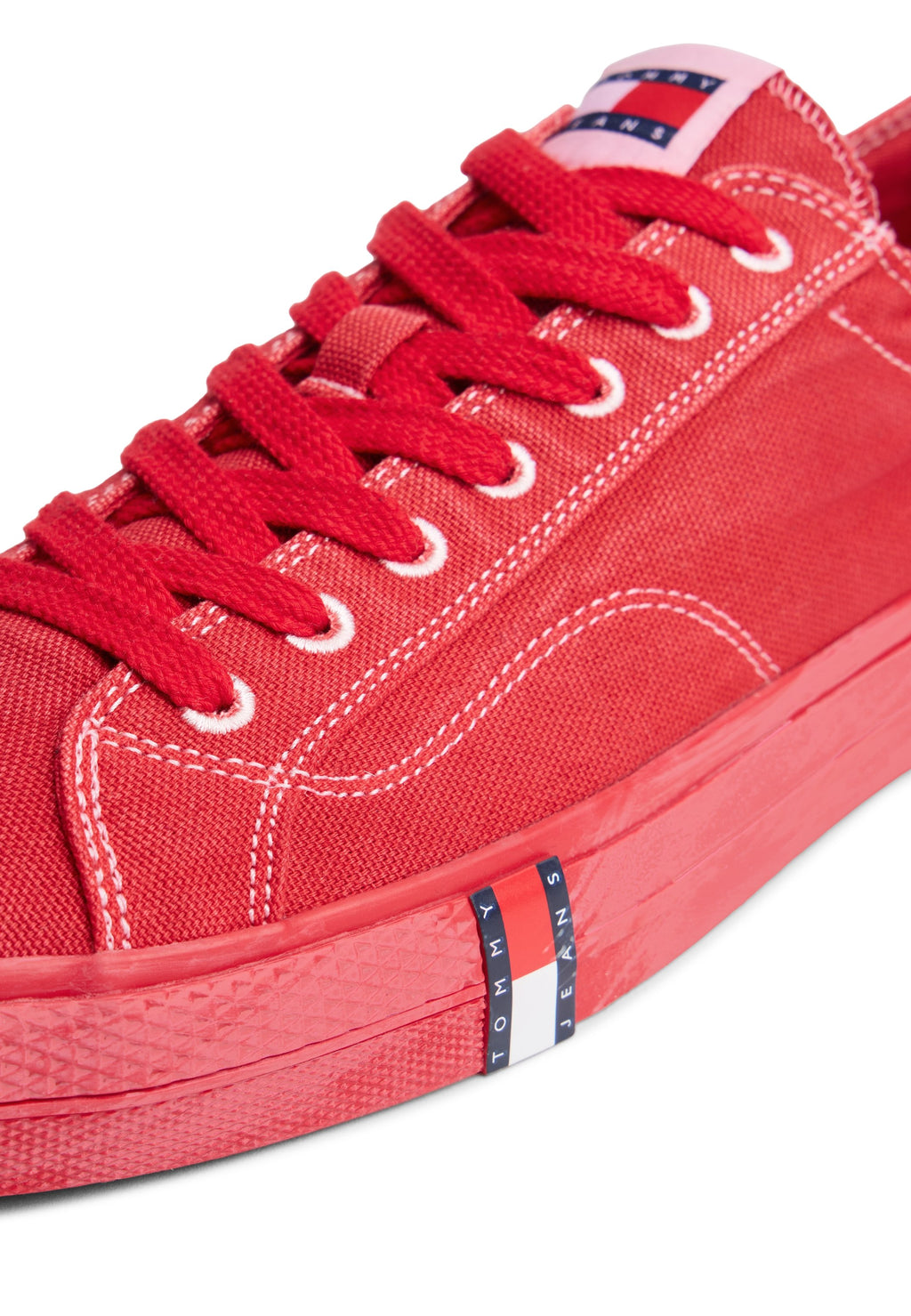 Tommy Jeans ARCHIVE FLAG STRIPE WASHED CANVAS TRAINERS