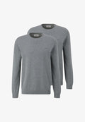 s.Oliver S.OLIVER 2 PACK - Jumper - hellgrau