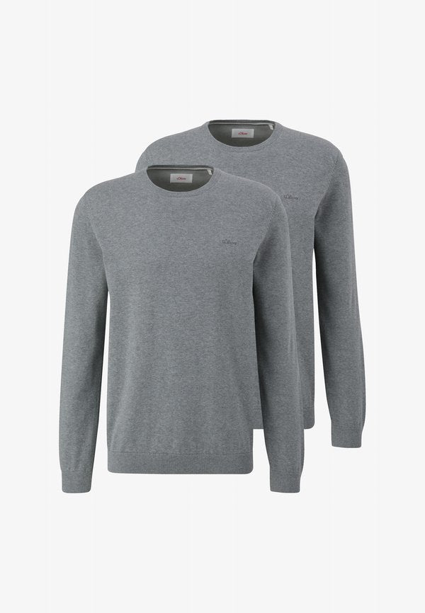 s.Oliver S.OLIVER 2 PACK - Jumper - hellgrau