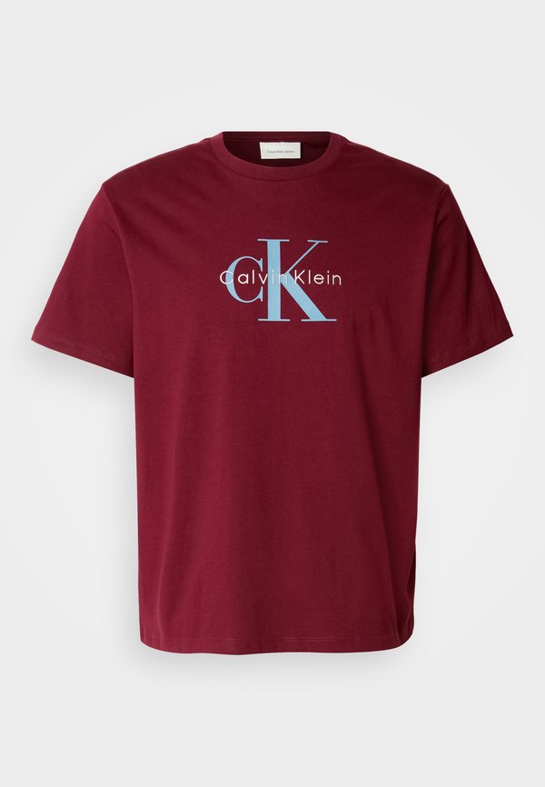 Calvin Klein Jeans SS HERO MONOLOGO TEE 20S - Print T-shirt - deep rouge