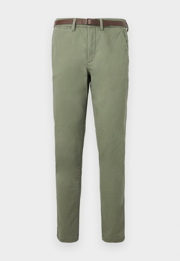 Jack & Jones JPSTMARCO ADAM BELTED - Chinos - deep lichen green