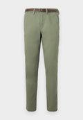 Jack & Jones JPSTMARCO ADAM BELTED - Chinos - deep lichen green
