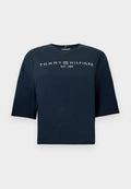 Tommy Hilfiger LOGO JERSEY RELAXED CREW NECK T-SHIRT - Print T-shirt - dark blue