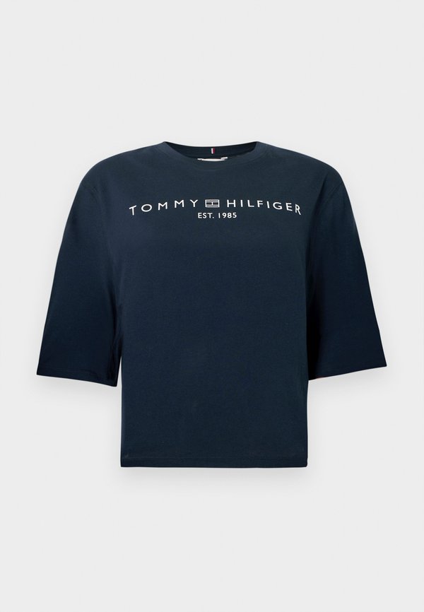 Tommy Hilfiger LOGO JERSEY RELAXED CREW NECK T-SHIRT - Print T-shirt - dark blue