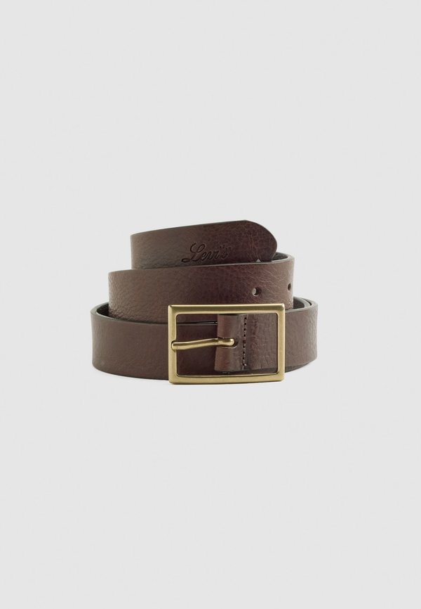 Levi's® RECTANGLE BUCKLE BELT - Belt - leather brown