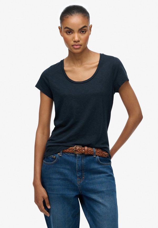 Superdry & Co SUPERDRY STUDIOS SCOOP NECK T-SHIRT.. - Basic T-shirt - eclipse navy