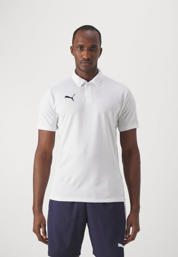 Puma TEAMGOAL - Polo shirt - white/black/feather gray