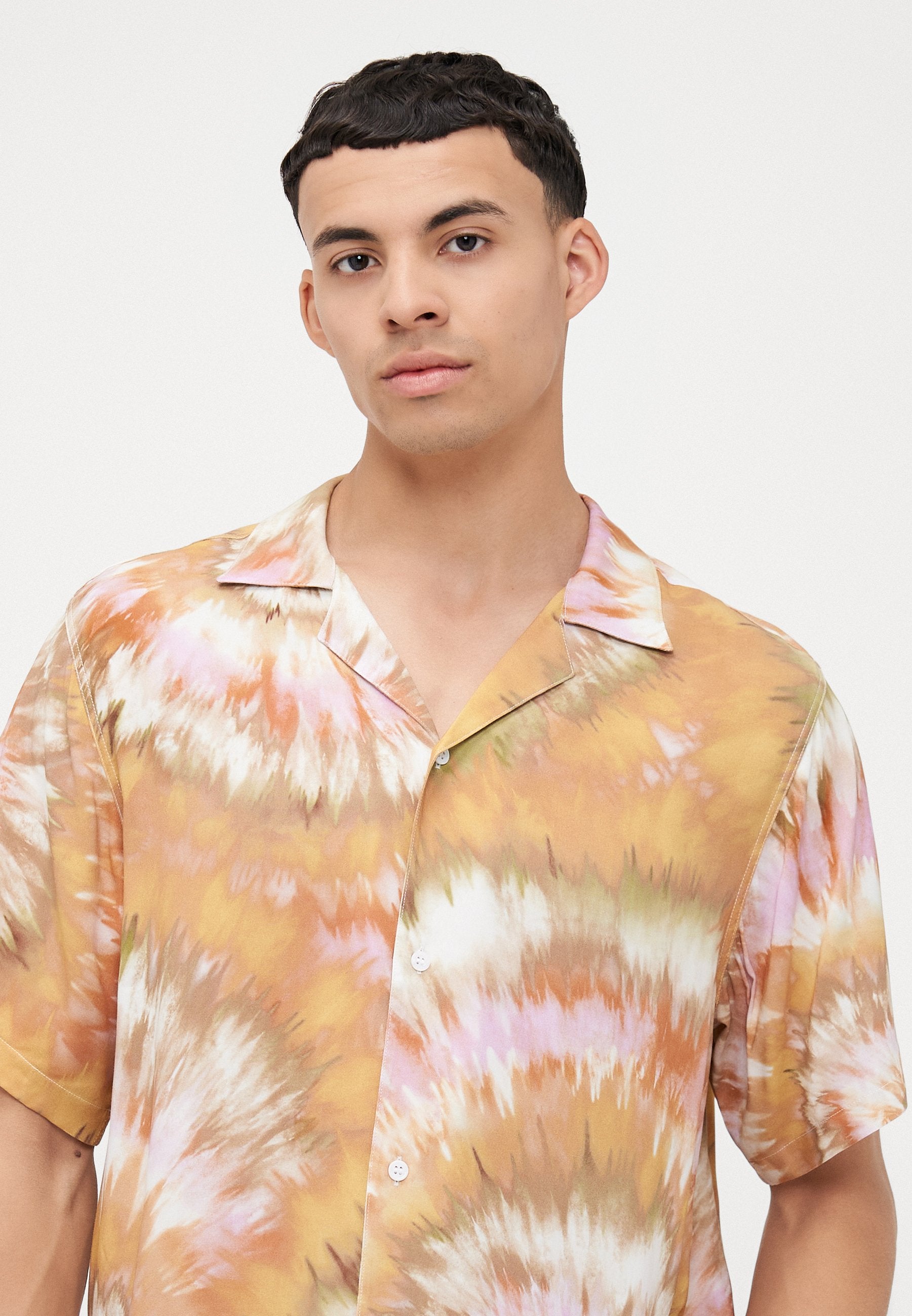 Bather CALYPSO SWIRL TIE DYE PRINTED CAMP SHIRTS