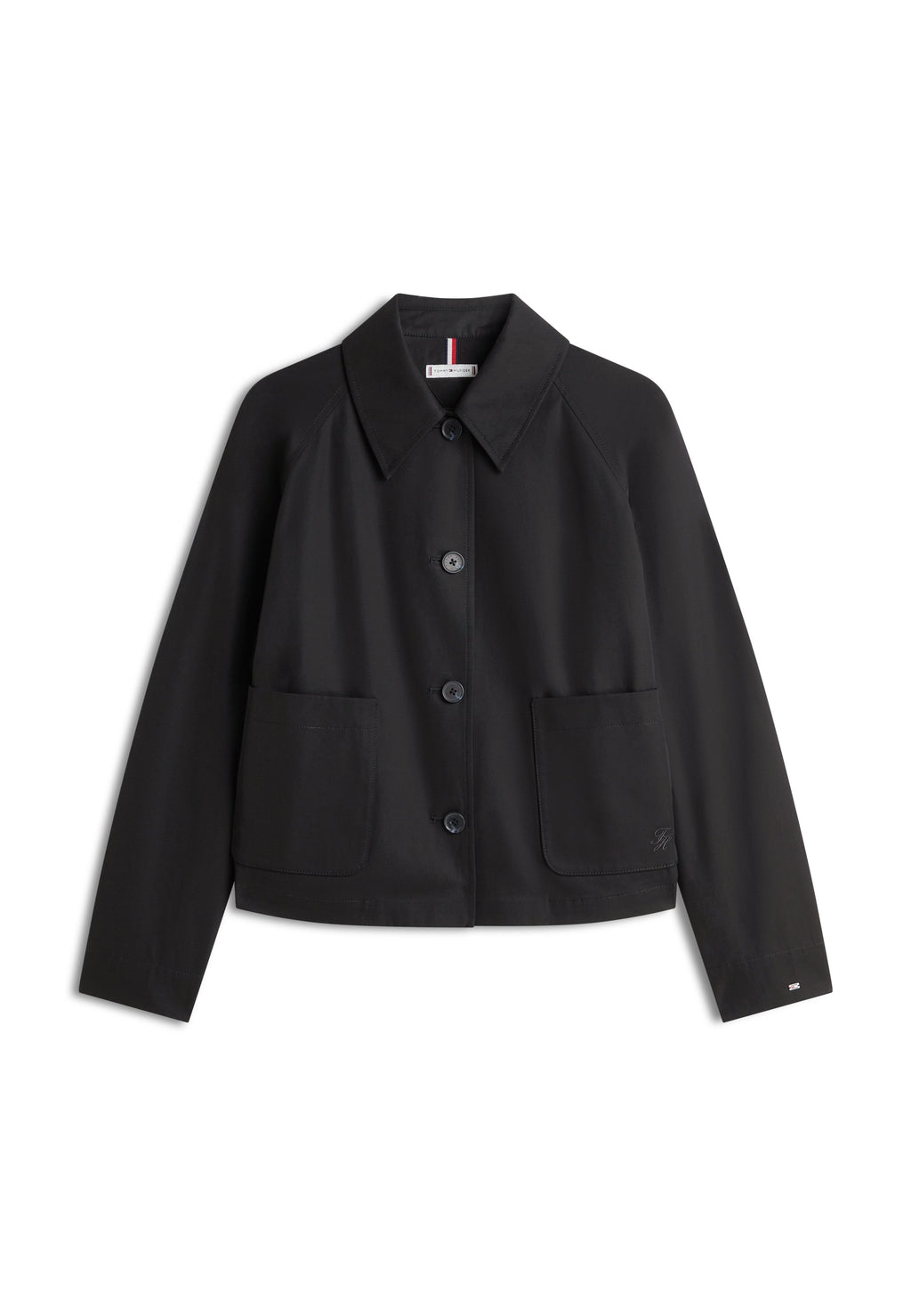 WATER REPELLENT COLLARED RELAXED SHORT JACKET Media 1