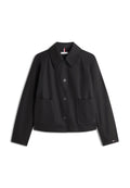 WATER REPELLENT COLLARED RELAXED SHORT JACKET Media 1
