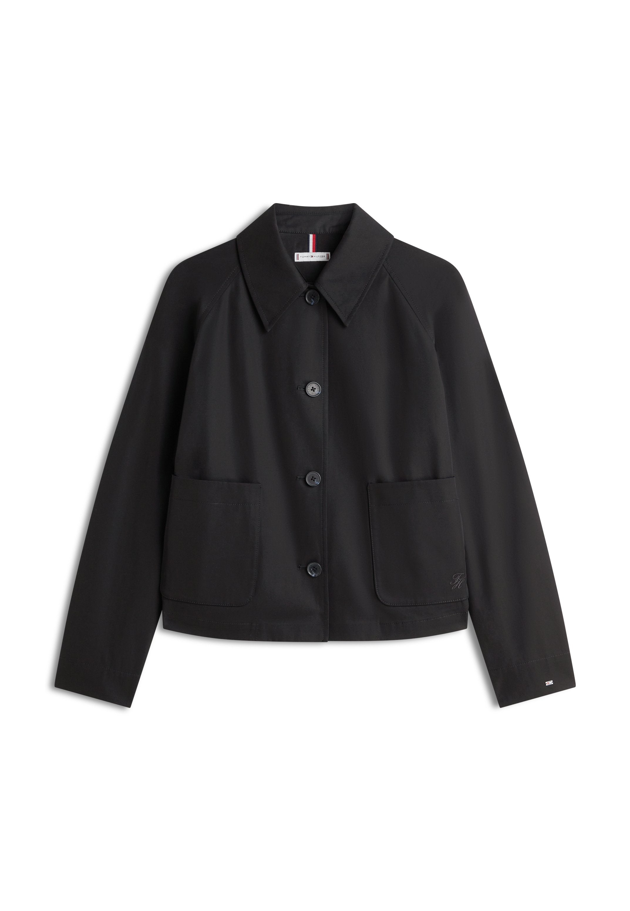 WATER REPELLENT COLLARED RELAXED SHORT JACKET Media 1