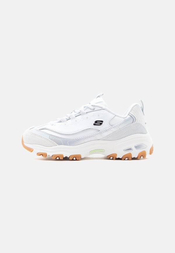 Skechers D LITES - Trainers - white/iridescent accent/grey