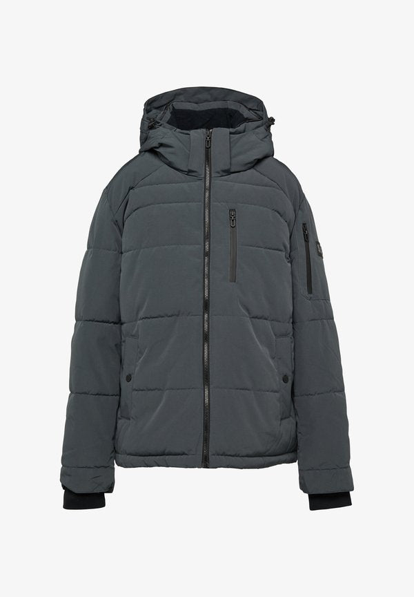 s.Oliver ABNEHMBARER KAPUZE - Winter jacket - schiefergrau