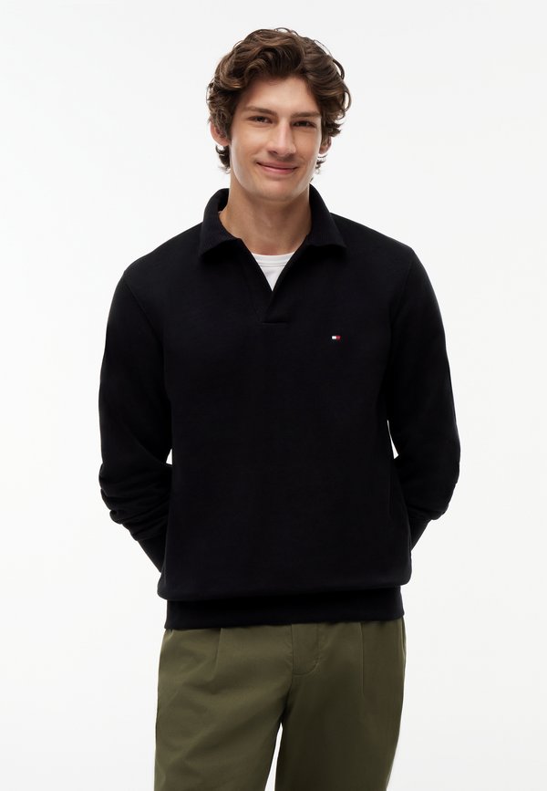 Tommy Hilfiger RUGBY SWEATSHIRT  - Sweatshirt - black