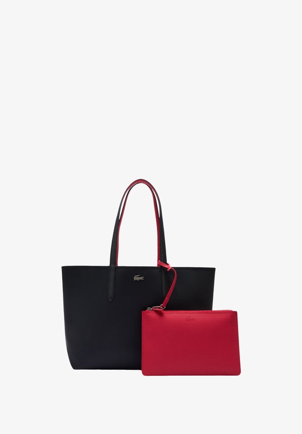 Lacoste SAC CABAS ANNA RÉVERSIBLE AVEC POCHETTE LACOSTE - Tote bag - red-