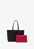 Lacoste SAC CABAS ANNA RÉVERSIBLE AVEC POCHETTE LACOSTE - Tote bag - red-