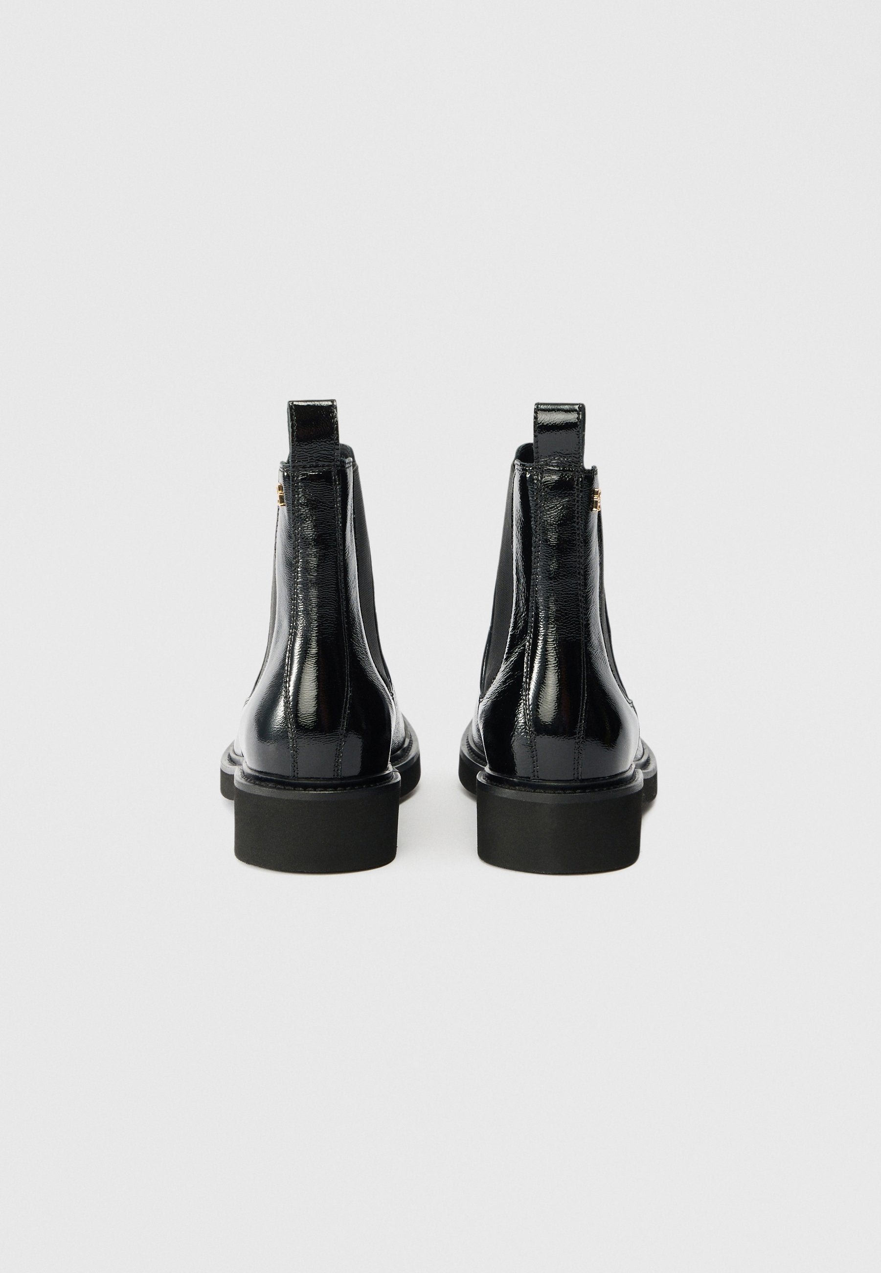 PATENT CRINKLE LEATHER CHELSEA BOOTS Media 3
