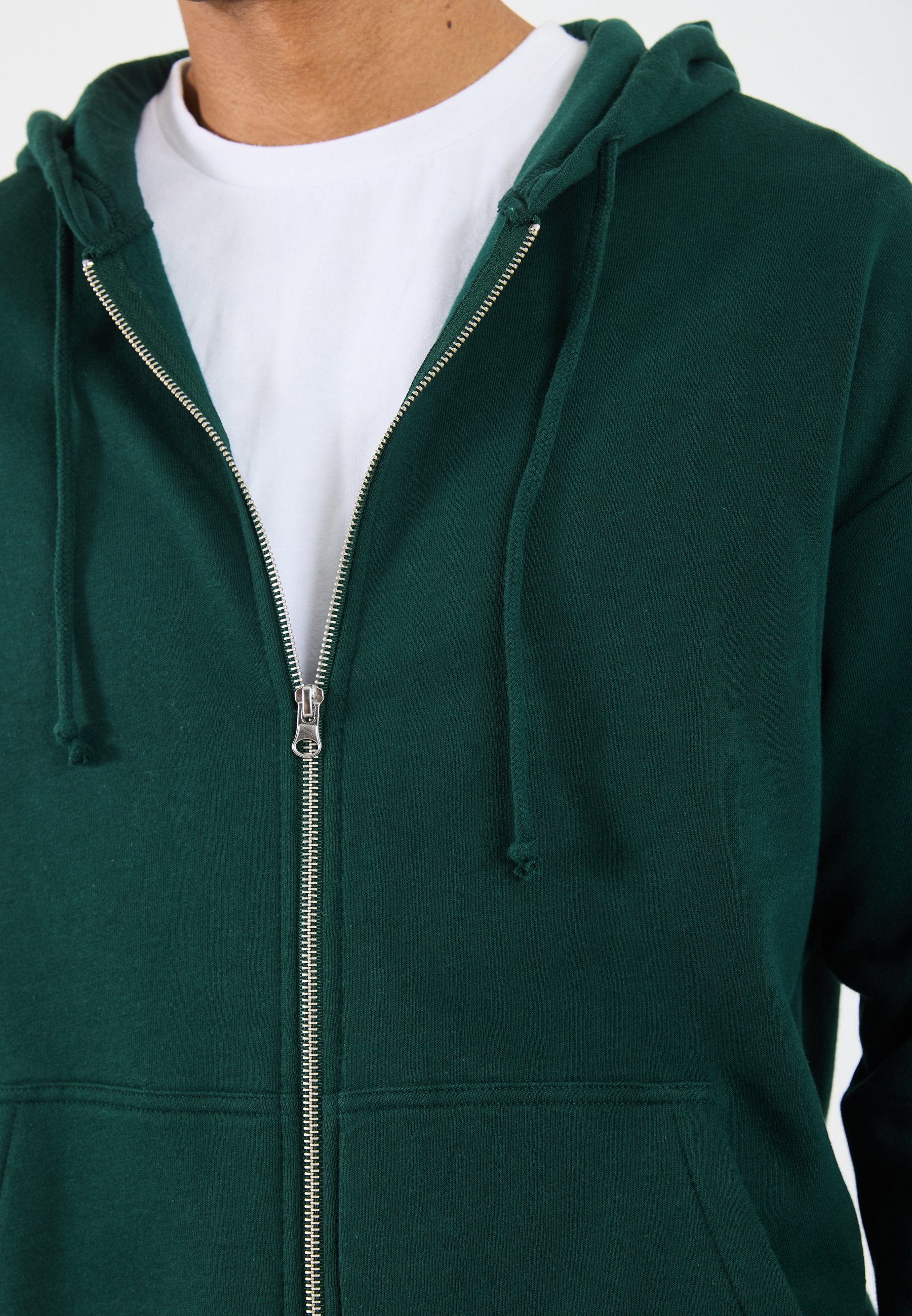 YOURTURN UNISEX RELAXED FIT ZIP-UP HOODIE