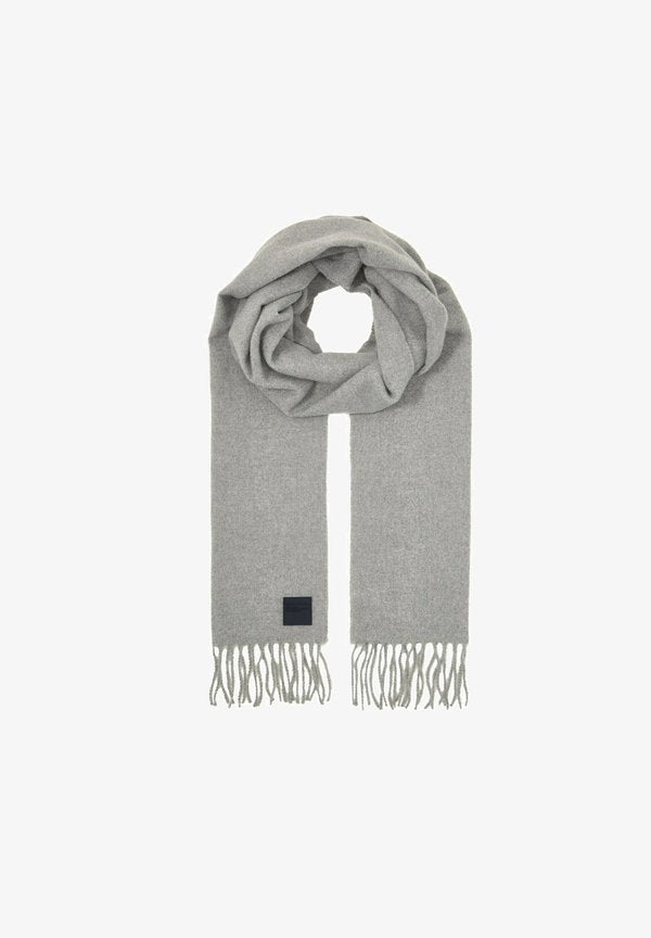 TOM TAILOR MIT FRANSEN - Scarf - light soft grey melange