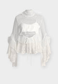 Bardot ANYSSA LACE EDGE RUFFLE BLOUSE