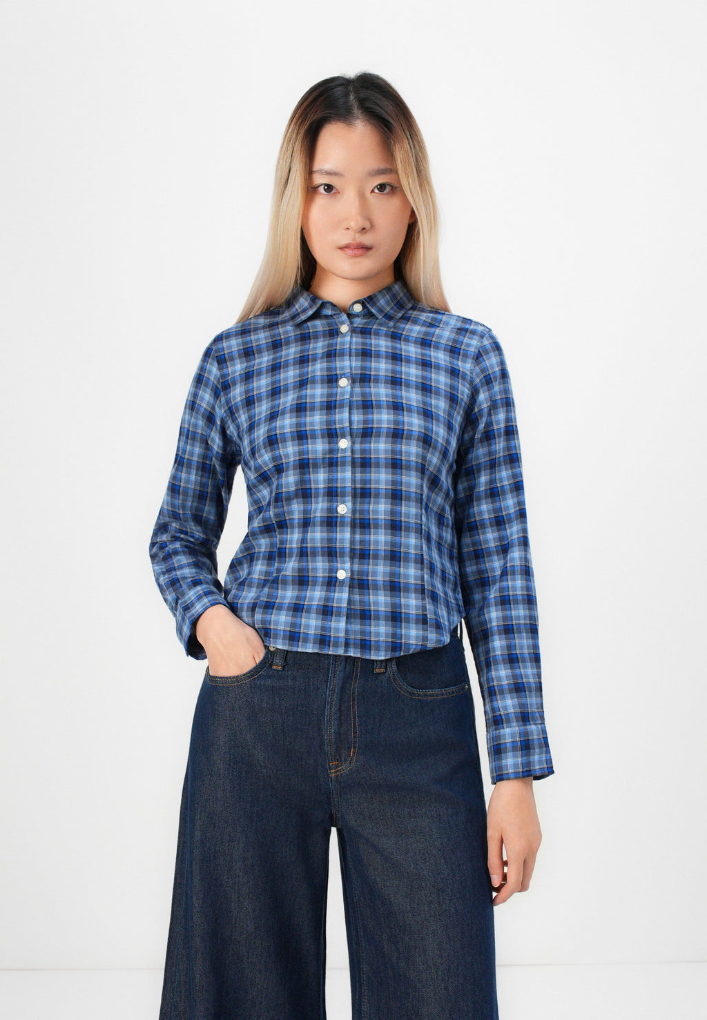 GAP FITTED CROPPED SHIRT