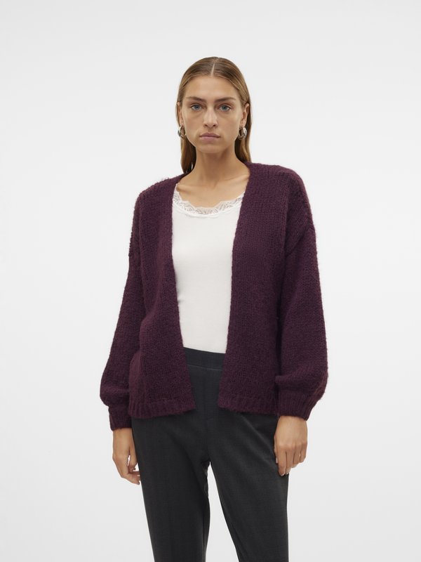 Vero Moda VMMAYBE OPEN CARDIGAN - Cardigan - winetasting