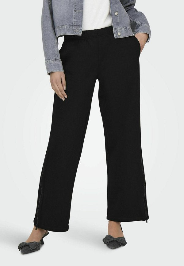 ONLY ONLELLIOT Wide Leg Fit - Tracksuit bottoms - black