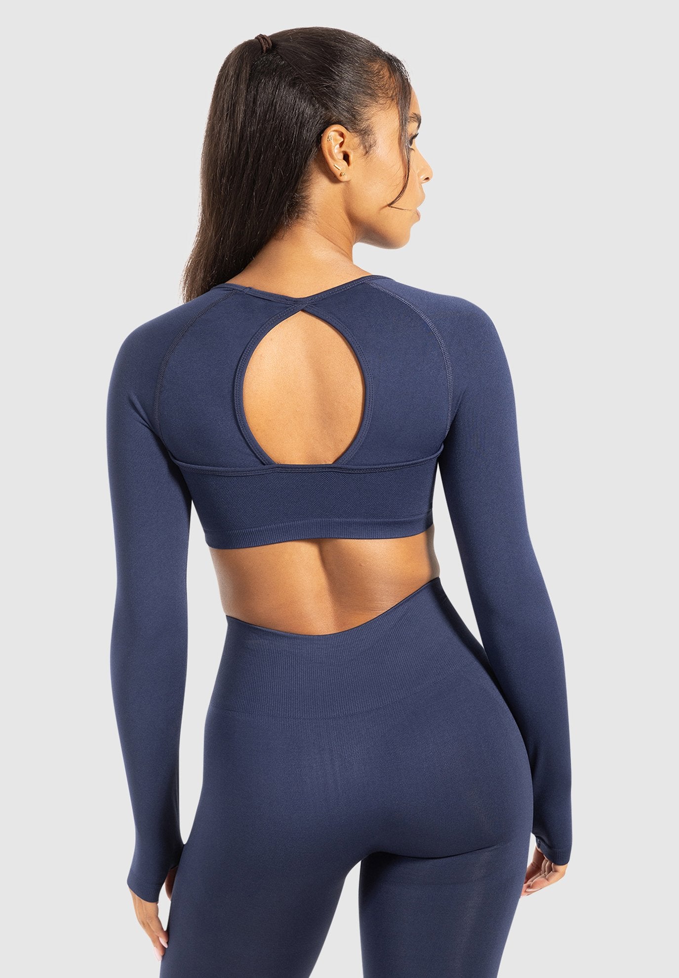 Smilodox CROPPED LONG SLEEVE THUMB HOLES LINNEA