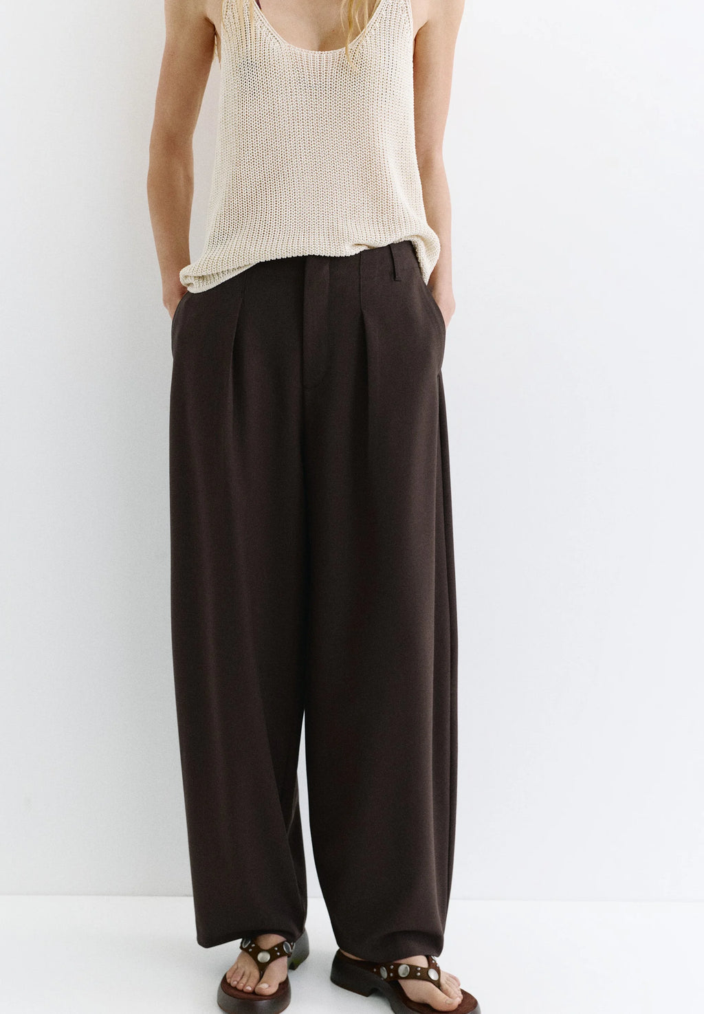PULL&BEAR Trousers - brown