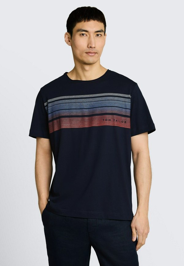 TOM TAILOR TOM TAILOR T-SHIRT T-SHIRT MIT PRINT AUF DER BRUST - Print T-shirt - sky captain blue