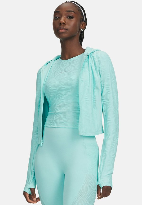 Under Armour HALO JACQUARD KNIT - Cardigan - neo turquoise