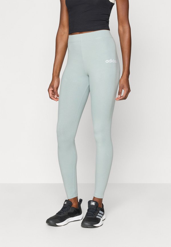 adidas Sportswear ESSENTIALS LINEAR - Leggings - sage/white