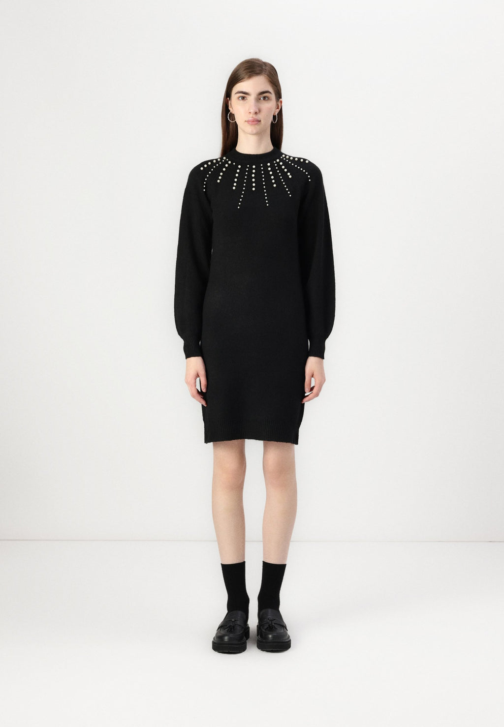 VILA VILINNEA O NECK PEARL DRESS