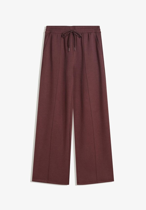 Bershka WIDE-LEG  - Tracksuit bottoms - dark red