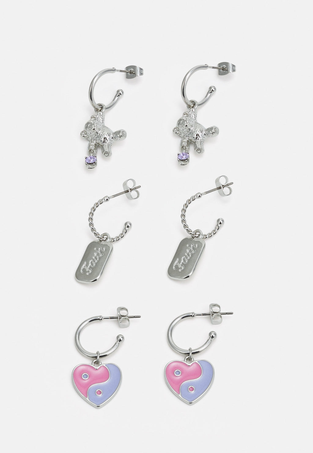 Pieces PCGITTE EARRINGS 3 PACK