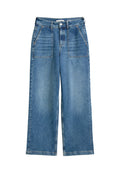 WIDE FIT REGULAR LENGTH HIGH WAIST PATCHED POCKETS DARTS Media 1