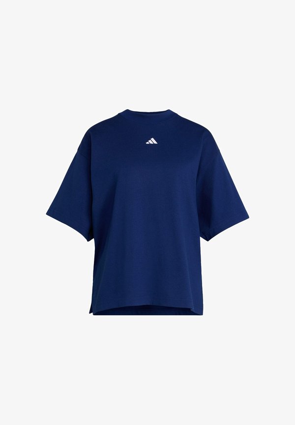 adidas Sportswear ADIDAS SPORTSWEAR 3 STRIPES STUDIO BOYFRIEND TEE - Print T-shirt - dark blue