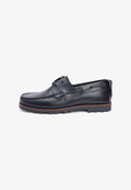 Tommy Hilfiger LEATHER CLEAT LIGHTWEIGHT BOAT SHOES - Boat shoes - black