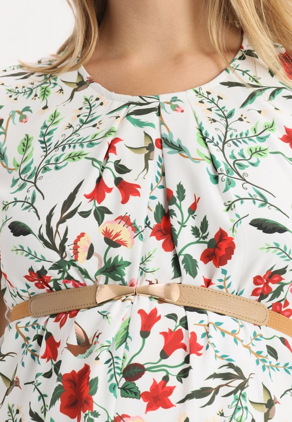 Spring Maternity DAWN BELTED NURSING DRESS