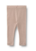 Helle rosa Leggings aus strukturiertem Stoff mit einem dehnbaren Bund, ausgestattet mit einem enganliegenden Schnitt und knöchellanger Länge.