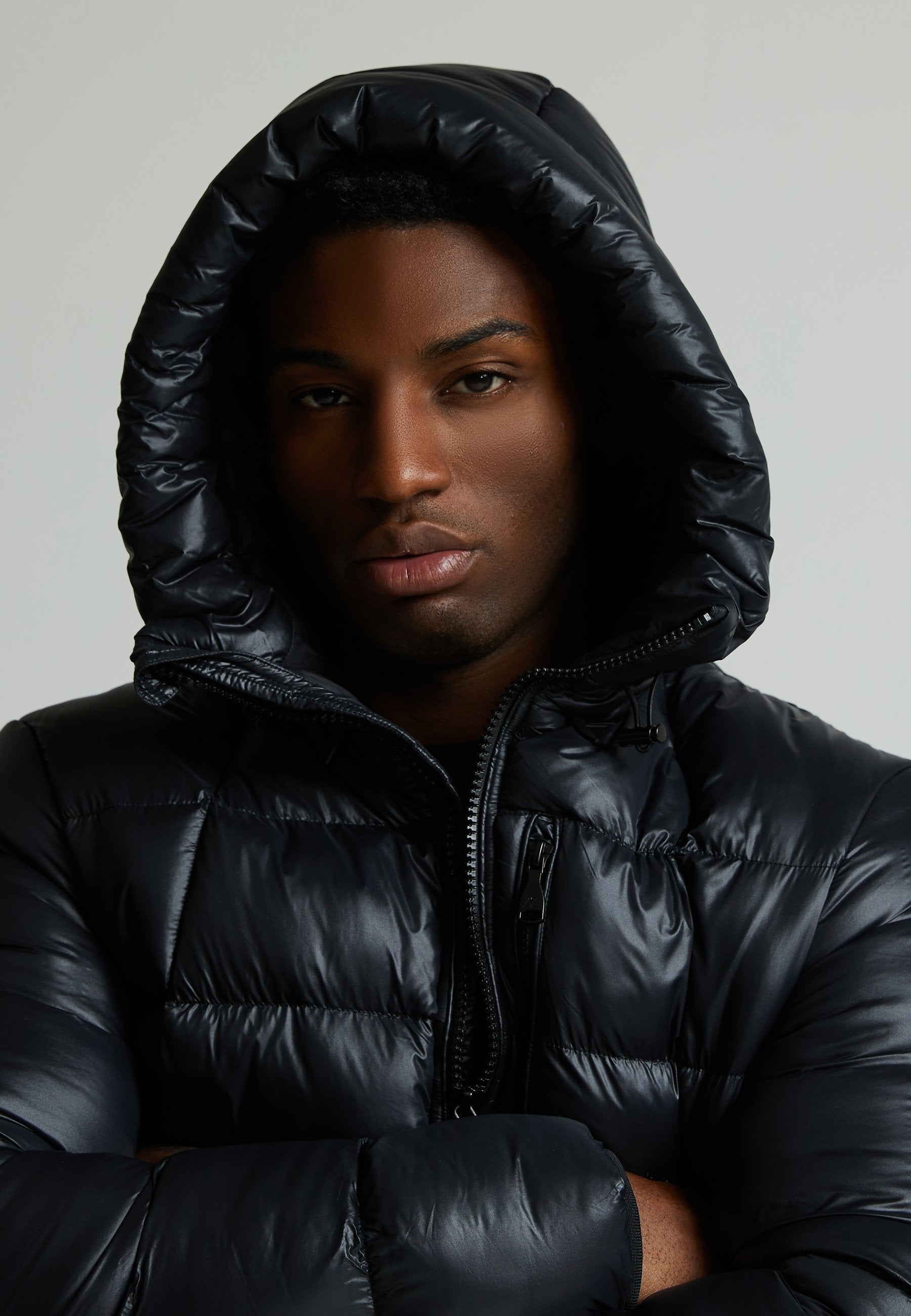 Alessandro Zavetti VIAGGIO HIGH SHINE PUFFER BOMBER JACKET