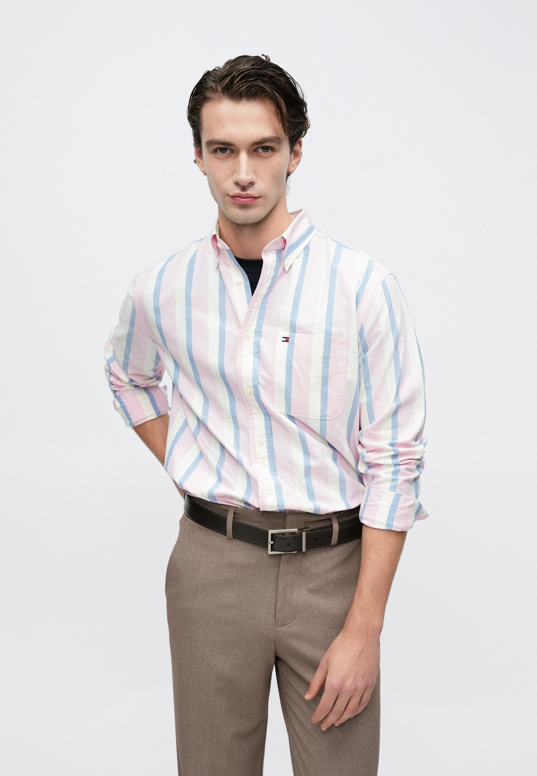 RELAXED FIT STRIPE OXFORD SHIRT Media 5