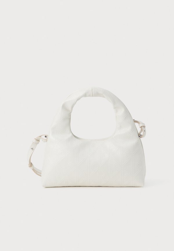 Calvin Klein EMBLEM PUFFER BAG WITH STRAP - Cross body bag - white