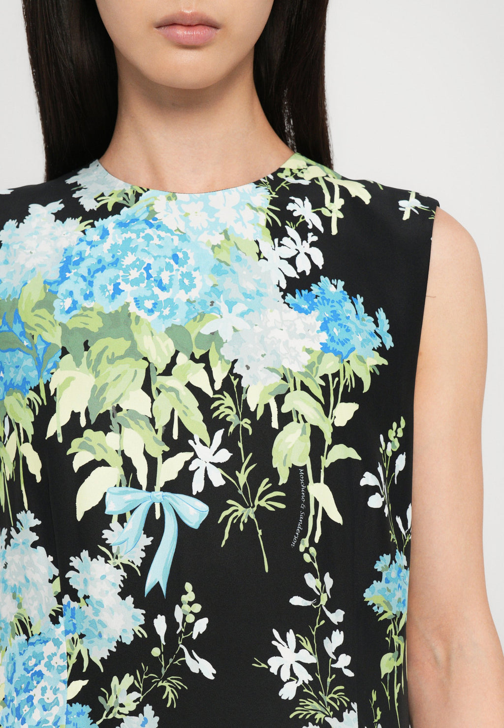 MOSCHINO ALL OVER SWEET WILLIAMS PRINT DRESS