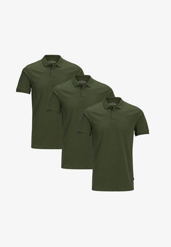Jack & Jones 3 PACK - Polo shirt - olive night