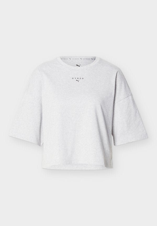 Puma PUMA X HYROX CROPPED  - Print T-shirt - light gray heather